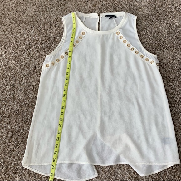 Signature Studio Lightweight Sleeveless Blouse Shirt with Gold Details size L - Picture 7 of 12